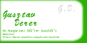 gusztav derer business card